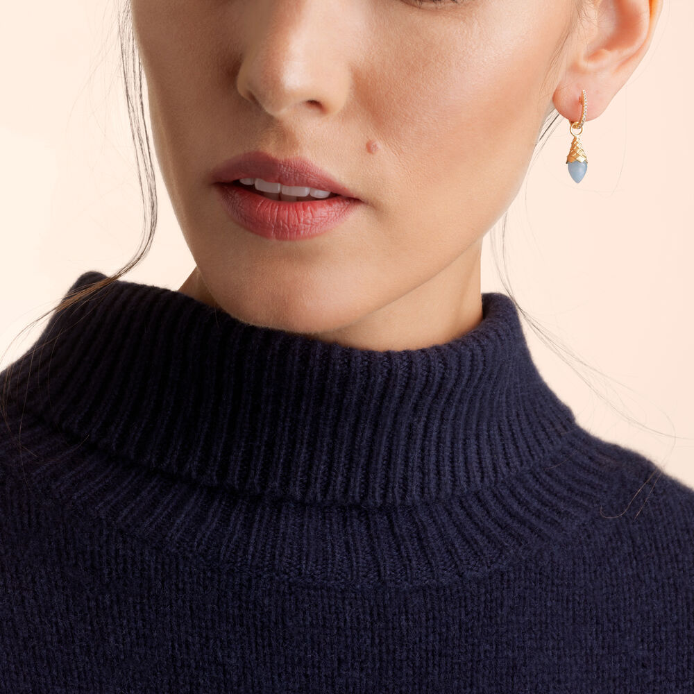 18ct Gold Aquamarine Earring Drops | Annoushka jewelley
